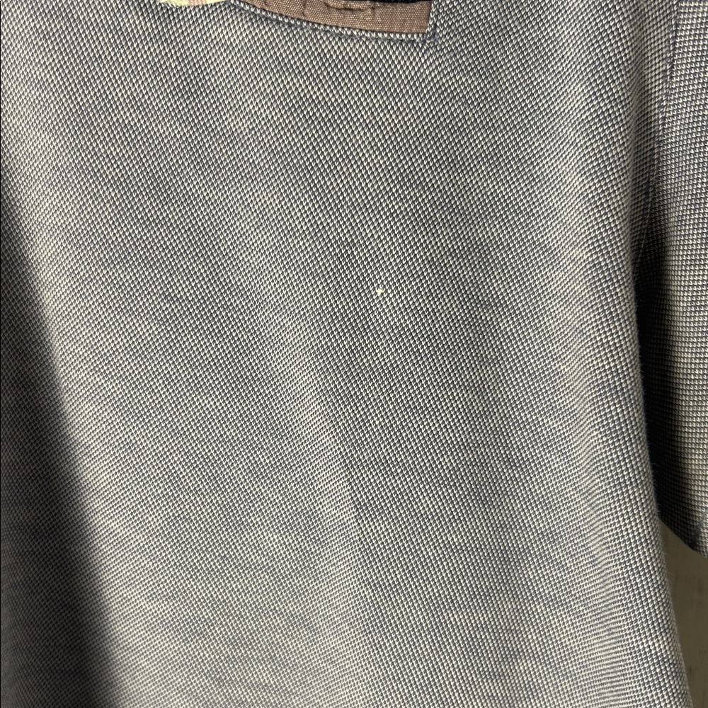 Ted Baker polo Shirt with Gray and Purple Accents men’s size 5 checkered collar - Picture 8 of 12